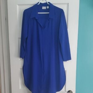 Vibrant Blue Long Sleeve Dress